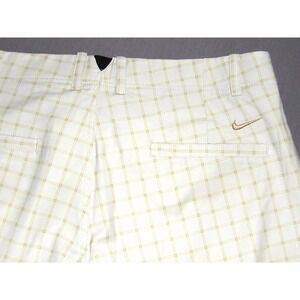 Nike Dri-Fit Stretch Olive Green Checkered 10" Chino Golf Shorts Men's 36